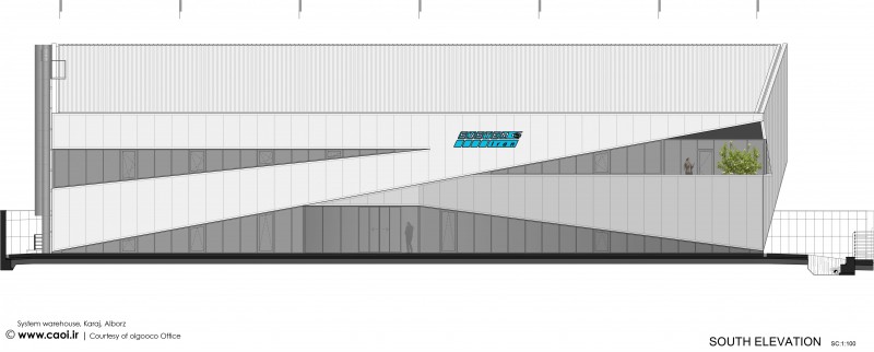 System warehouse olgooco South Elevation