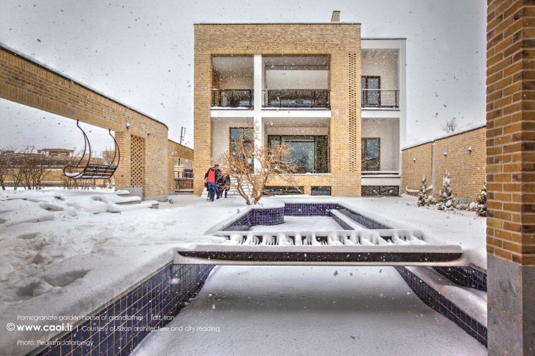 Pomegranate garden house of grandfather in Taft Modern Villa in Iran  1 