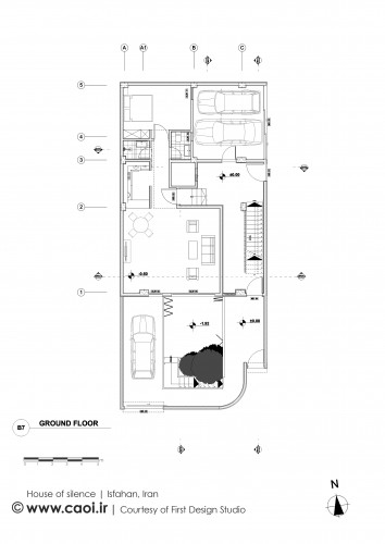 House of Silence in Isfahan Ground floor plan
