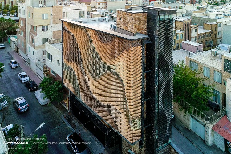 Revolving Bricks Serai in Arak Iran Brick Facade design  2 