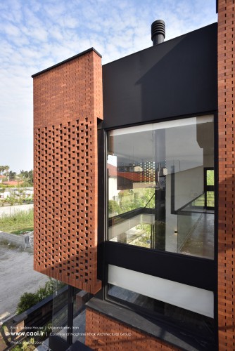 Brick Pattern House in Royan Mazandaran Brick Architecture  12 