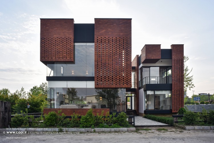 Brick Pattern House in Royan Mazandaran Brick Architecture  1 