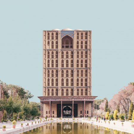 Retro futurism Iranian High rise Architecture Landmarks photomontage  17 