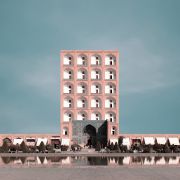 Retro futurism Iranian High rise Architecture Landmarks photomontage  1 