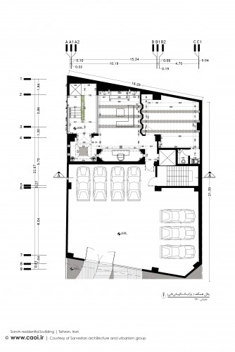 Ground Plan Sarvin residential building