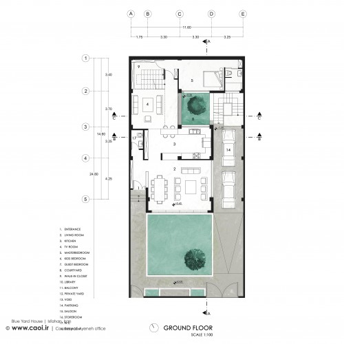 Ground Floor Plan Blue Yard House