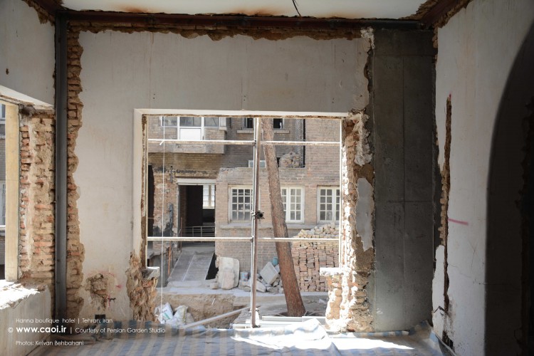 Before Renovation and During Renovation of Hanna Boutique Hotel in Lolagar Tehran  8 