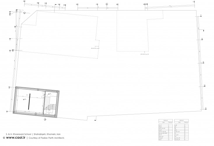 Basement Floor plan Shahabeddin and Hashem Khosravani School Padiav Parth Architects
