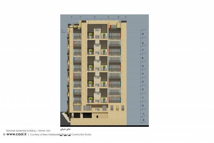 Facade Design Kenarab Residential Building  4 