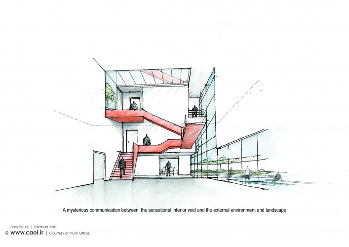 Aras House in Lavasan Design Sketch