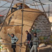 Kooshk research pavilion in Iran Student research workshop Construction Photos  11 