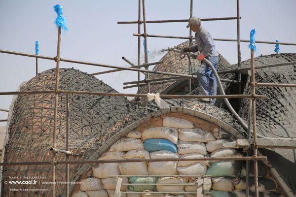 Kooshk research pavilion in Iran Student research workshop Construction Photos  18 