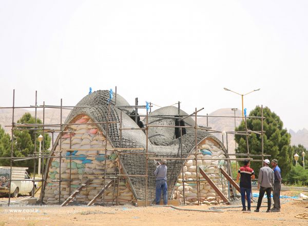 Kooshk research pavilion in Iran Student research workshop Construction Photos  20 