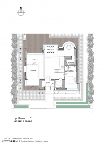 Ground Floor Plan Villa 174 by Cedrus Architecture Studio