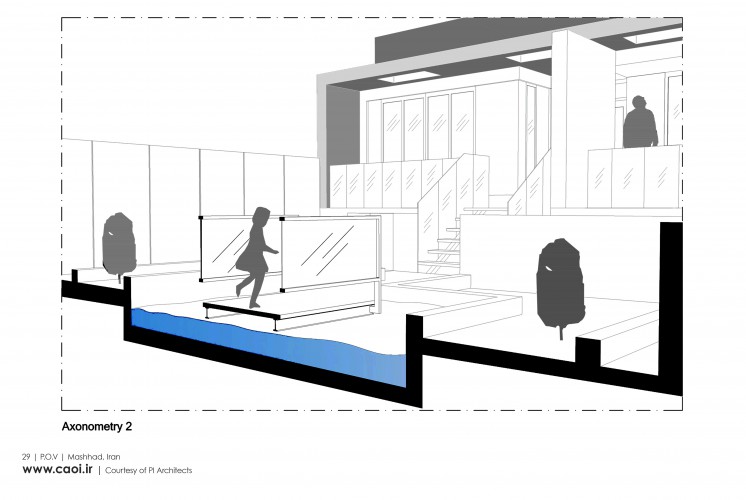 Axonometry 29 POV A house renovation project in Mashhad by PI Architects  2 