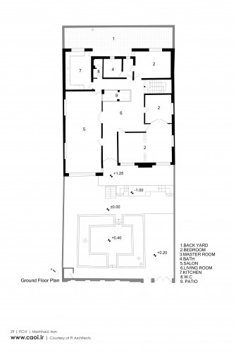 Former Ground Floor Plan A house renovation project in Mashhad