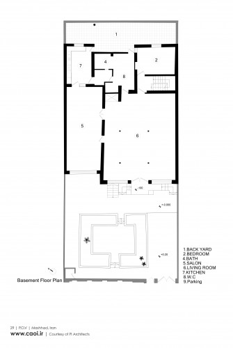 Former UnderGround Floor Plan A house renovation project in Mashhad