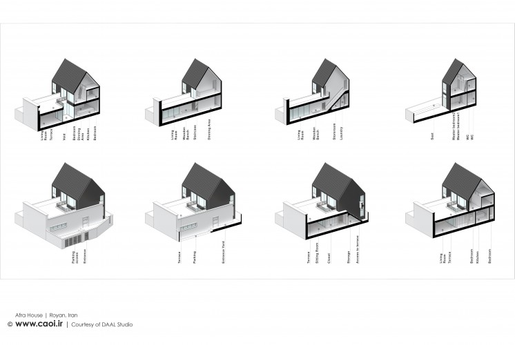 Design Digrams of Afra House in Royan Mazandaran by DAAL Studio  5 