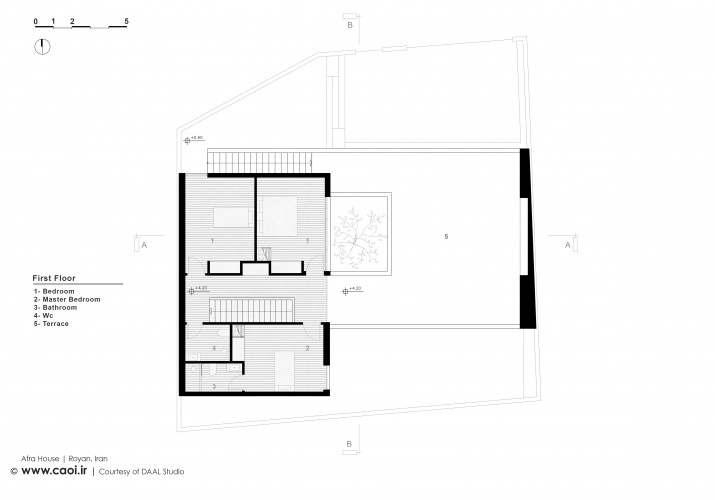 First Floor of Afra House in Royan Mazandaran by DAAL Studio