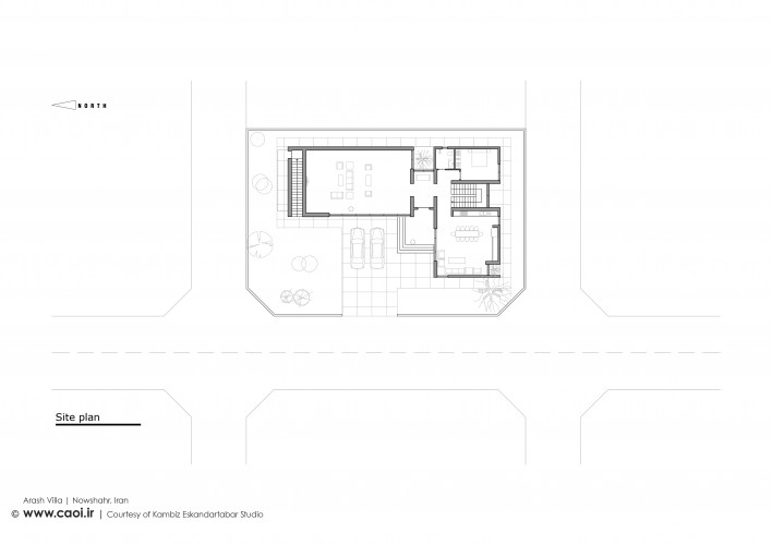 Site Plan of Arash villa in Nowshahr Mazandaran By Kambiz Eskandartabar