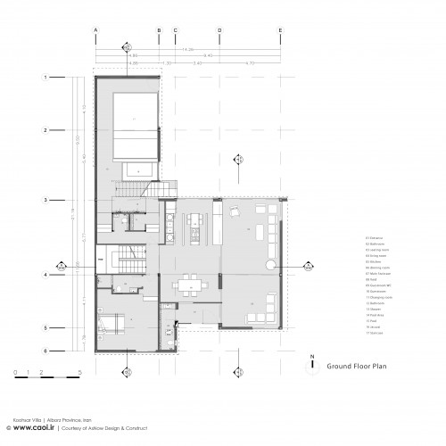 Ground Floor Plan Koohsar Villa AsNow Design and Construct