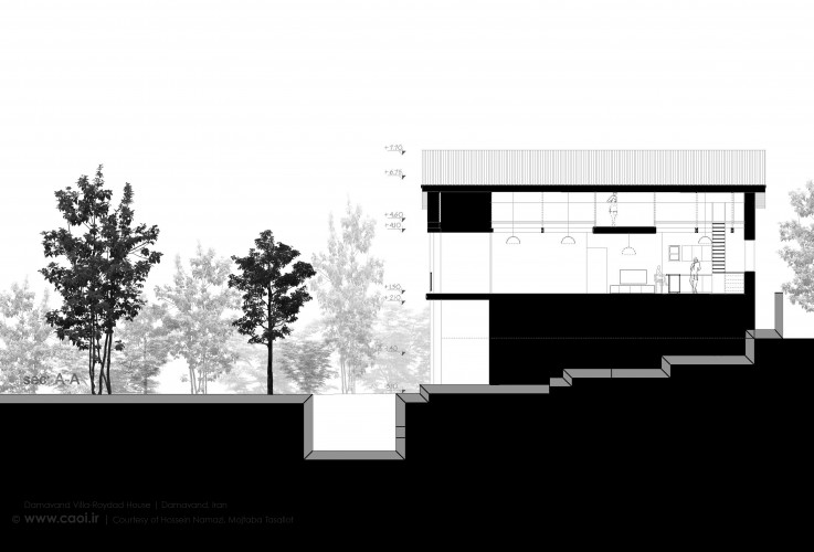 Sections Damavand Villa Roydad House renovation project Iranian Architecture  1 