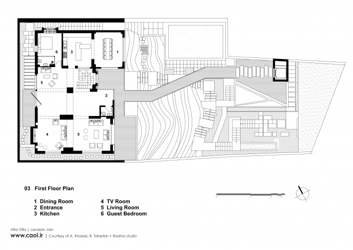 First Floor Plan Afra Villa in Lavasan