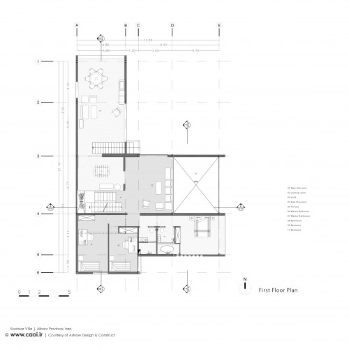 First Floor Plan Koohsar Villa AsNow Design and Construct