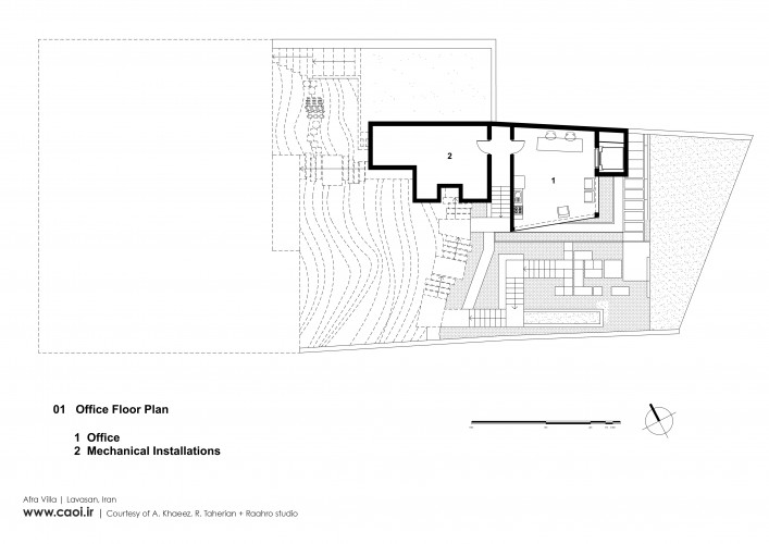 Office floor plan Afra Villa in Lavasan