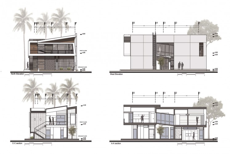 Villa 599 Khaneh Darya Plans Sections Elevations  3 