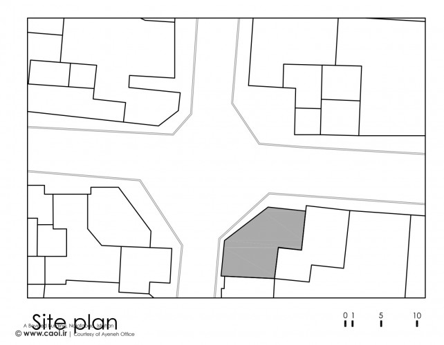 A Beveled Building site plan