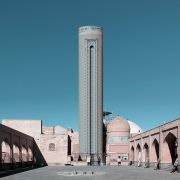 Retro futurism photomontage about Iranian architectural skyscrapers in villages 3 Retro futurism photomontage about Iranian architectural skyscrapers in villages 3