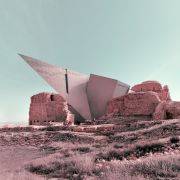 Retro futurism photomontage of Expanding Iranian Ancient Architecture with Western Contemporary Architecture  9 